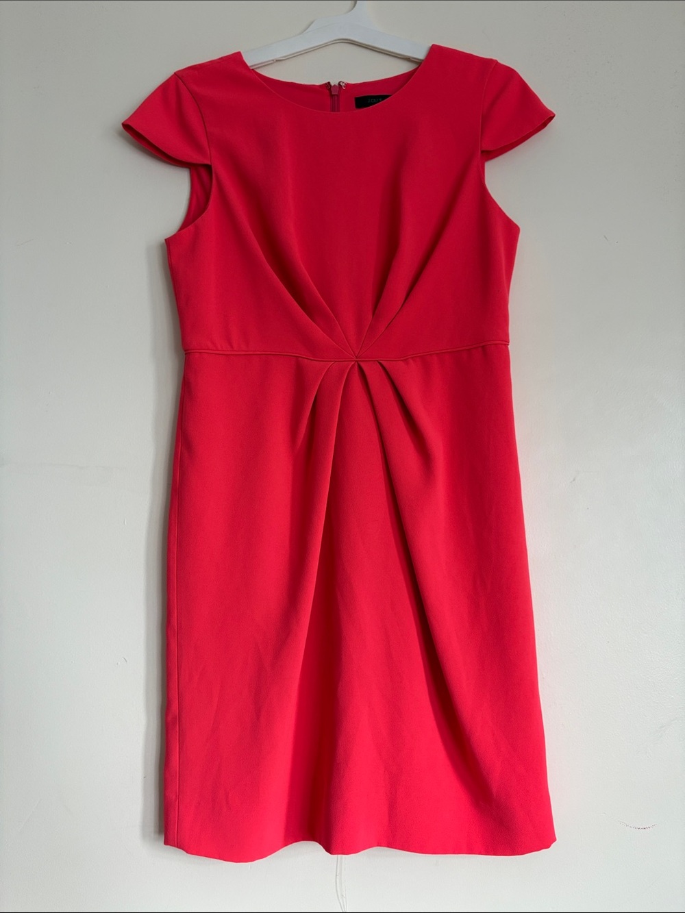 J. Crew Cap-Sleeve Origami Front Sheath Dress in a Size 12 Petie